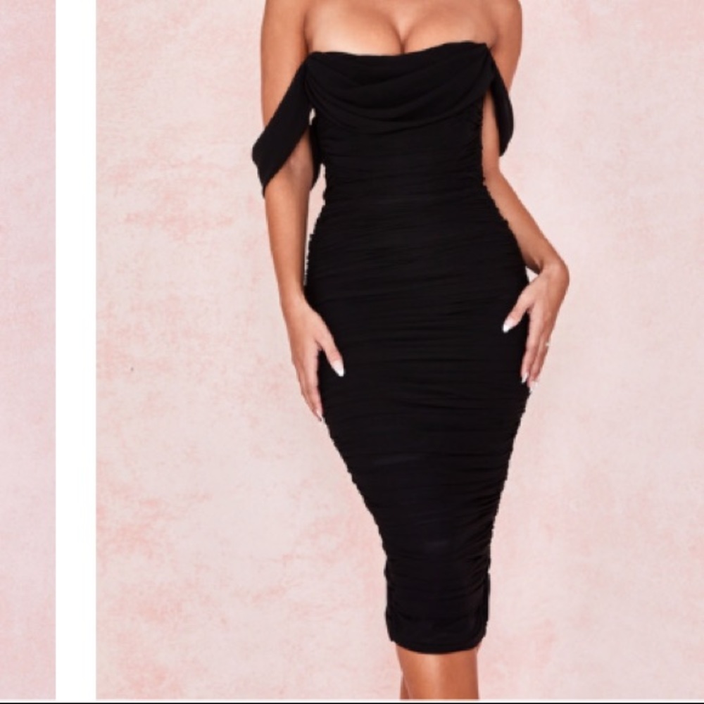 House of CB London NWT Black Carlotta Dress Large